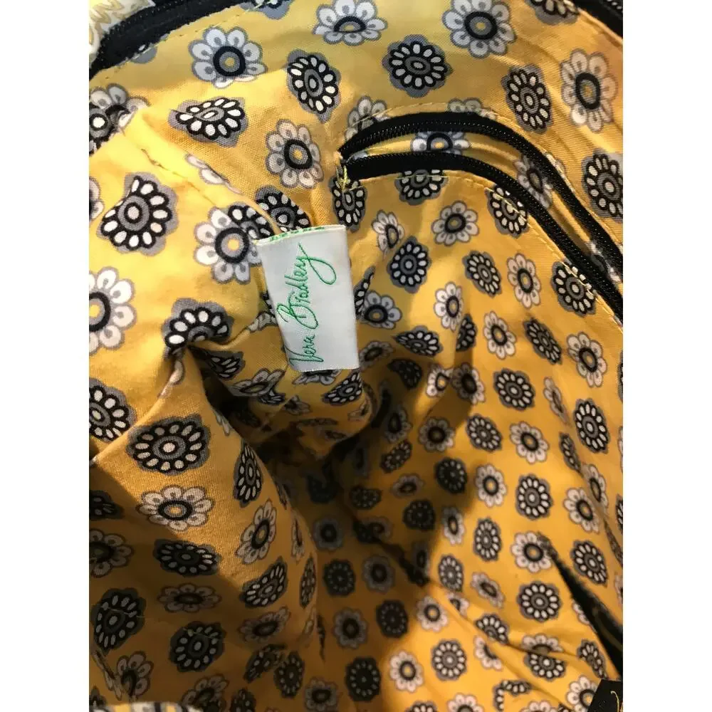 Vera Bradley Retired Yellow Bird Pattern Morgan Shoulder Bag Tote